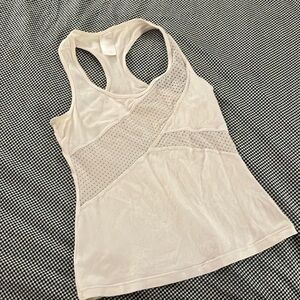 4/$20 Urban Outfitters racerback tank white mesh athletic top extra small XS
